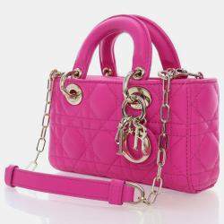 مملوكة مسبقًا ديور كريستيان جلد الحمل ميكرو ليدي دي-جوي