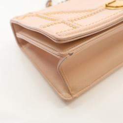 مملوكة مسبقًا حقيبة ديور ديوراما غطاء مسننة جلد عجل ناعم صغيرة بيج