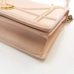 مملوكة مسبقًا حقيبة ديور ديوراما غطاء مسننة جلد عجل ناعم صغيرة بيج