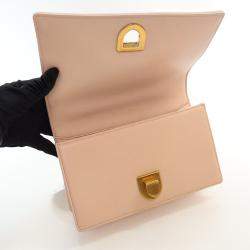 مملوكة مسبقًا حقيبة ديور ديوراما غطاء مسننة جلد عجل ناعم صغيرة بيج