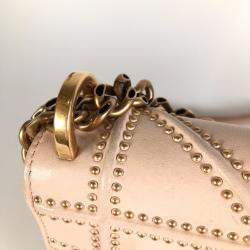 مملوكة مسبقًا حقيبة ديور ديوراما غطاء مسننة جلد عجل ناعم صغيرة بيج