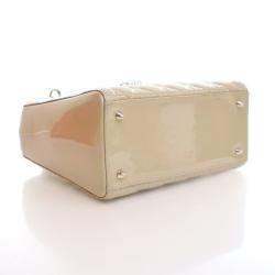 مملوكة مسبقًا حقيبة ديور ليدي ديور متوسطة الحجم بيج لامع كاناج