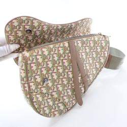 Pre Owned حقيبة سرج ديور أوبليك جاكار متوسطة