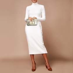 مملوكة مسبقًا حقيبة كلتش ديور ديوريفولوشن جلد معدني مع رفرف