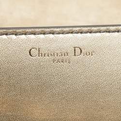 مملوكة مسبقًا حقيبة كلتش ديور ديوريفولوشن جلد معدني مع رفرف