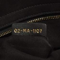 Pre Owned حقيبة يد ديور ليدي ديور متوسطة شرابة خرزية جلد كاناج أسود