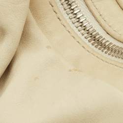 Pre Owned Dior Gypsy Ruffle Olive Large Green Leather Hobo