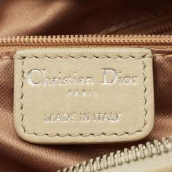 Pre Owned Dior Gypsy Ruffle Olive Large Green Leather Hobo