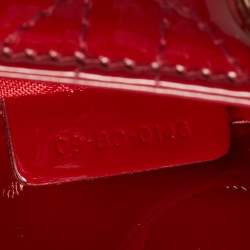 Pre Owned حقيبة يد توت ديور ليدي ديور صغيرة جلد كاناج سوداء لامعة