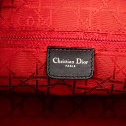 Pre Owned Dior Black Large Lambskin Cannage Lady Dior