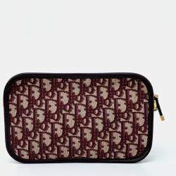 مملوكة مسبقًا Dior Red Canvas Oblique Quake Clutch