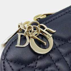 Pre Owned حقيبة كروس بودي ديور حافظة هاتف جلد أسود