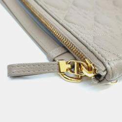 مملوكة مسبقًا حقيبة كلتش ديور كاروه جلد بيج روزية يومية