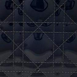 Pre Owned Dior Navy Blue Leather Patent Cannage Chain Crossbody Bag