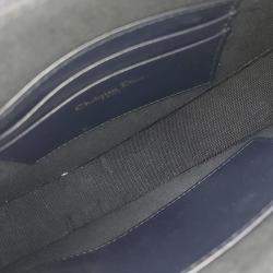 Pre Owned حقيبة كتف ديور سيدل قماش أزرق بحري