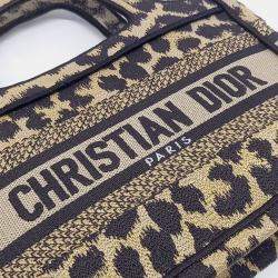 Pre Owned Dior Black Brown Canvas Book Tote Mini