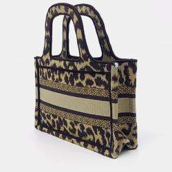 Pre Owned Dior Black Brown Canvas Book Tote Mini