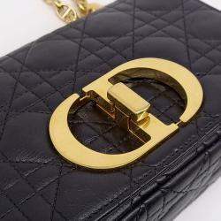 Pre Owned Dior Black Leather Carobag Small