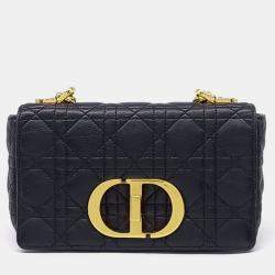 Pre Owned Dior Black Leather Carobag Small