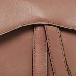 مملوكة مسبقًا Dior Saddle Mini Dusty Pink Leather Bag