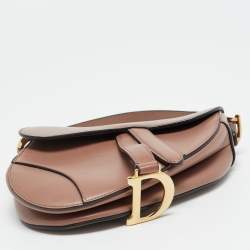مملوكة مسبقًا Dior Saddle Mini Dusty Pink Leather Bag