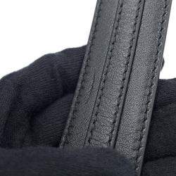 Pre Owned حقيبة يد ديور 95.22 كاناج متوسطة جلد أسود