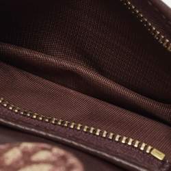 Pre Owned محفظة ديور سادل كانفاس ديورسيمو أحمر داكن