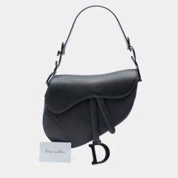 مملوكة مسبقًا Dior Black Ultra Matte Calfskin Saddle Bag
