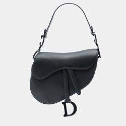 مملوكة مسبقًا Dior Black Ultra Matte Calfskin Saddle Bag