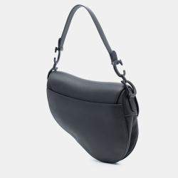 مملوكة مسبقًا Dior Black Ultra Matte Calfskin Saddle Bag