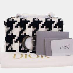 Pre Owned حقيبة كاروهات ضخمة من ديور سوداء قماشية تقنية صغيرة