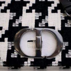 Pre Owned حقيبة كاروهات ضخمة من ديور سوداء قماشية تقنية صغيرة