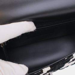 Pre Owned حقيبة كاروهات ضخمة من ديور سوداء قماشية تقنية صغيرة