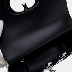 Pre Owned حقيبة كاروهات ضخمة من ديور سوداء قماشية تقنية صغيرة