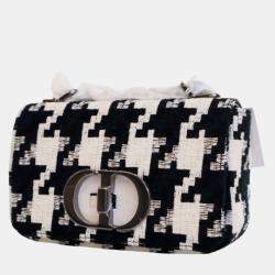 Pre Owned حقيبة كاروهات ضخمة من ديور سوداء قماشية تقنية صغيرة