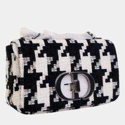 Pre Owned حقيبة كاروهات ضخمة من ديور سوداء قماشية تقنية صغيرة