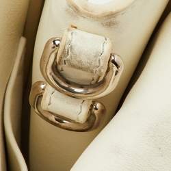 مملوكة مسبقًا Dior Diorissimo Medium White Leather Flower Print Shopper Tote