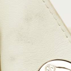 مملوكة مسبقًا Dior Diorissimo Medium White Leather Flower Print Shopper Tote