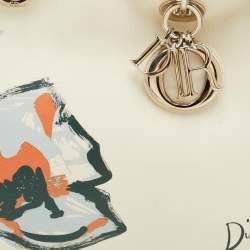 مملوكة مسبقًا Dior Diorissimo Medium White Leather Flower Print Shopper Tote