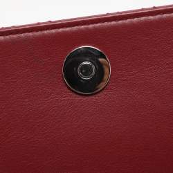 مملوكة مسبقًا Dior Lady Dior Red Cannage Patent Leather Clutch