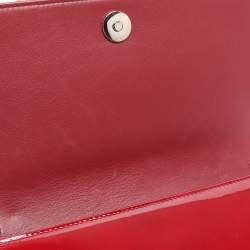 مملوكة مسبقًا Dior Lady Dior Red Cannage Patent Leather Clutch