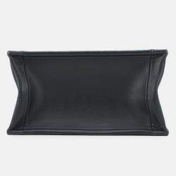 مملوكة مسبقًا Dior Oblique Embroidery Book Tote Navy Canvas Calf Leather Size Small