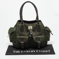 مملوكة مسبقًا حقيبة كتف ديور جيب متعدد كانفاس ديورسيمو حمراء / بيج