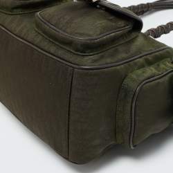 مملوكة مسبقًا حقيبة كتف ديور جيب متعدد كانفاس ديورسيمو حمراء / بيج