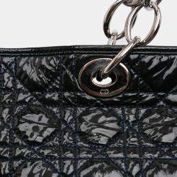 مملوكة مسبقًا حقيبة يد توتس ديور كبيرة سوفت كاناج لامعة سوداء