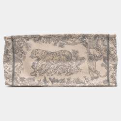 Pre Owned Dior Medium Toile de Jouy Reverse Embroidered Canvas Book Tote