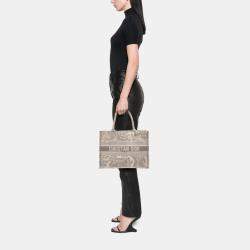 Pre Owned Dior Medium Toile de Jouy Reverse Embroidered Canvas Book Tote