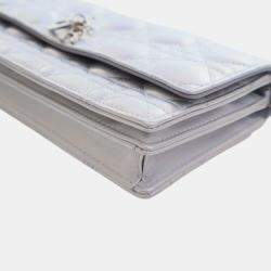 مملوكة مسبقًا Dior Silver Mini Iridescent Metallic Lambskin Cannage My Dior Bag