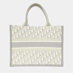 Pre Owned Christian Dior Dior Oblique Book Tote Medium Handbag