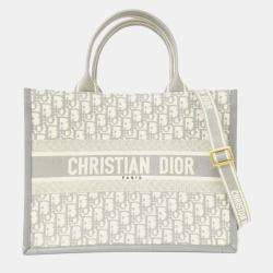 Pre Owned Christian Dior Dior Oblique Book Tote Medium Handbag